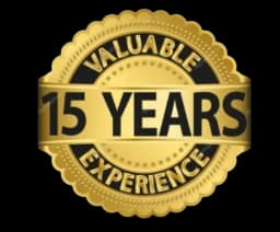 15 Years Experience Badge
